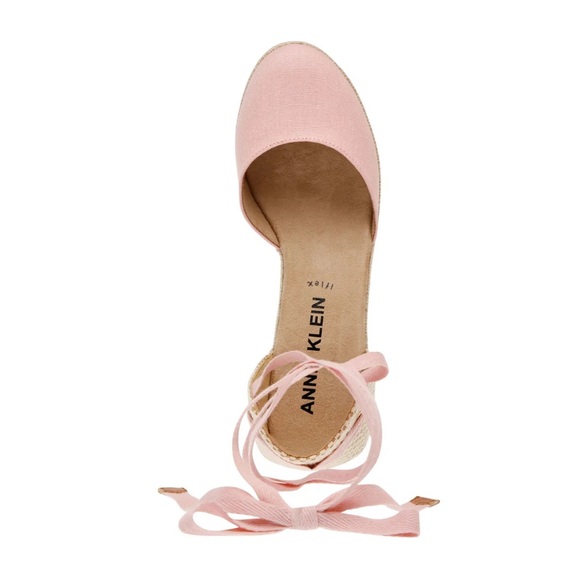 ANNE KLEIN Zelda Wedges Blush Baby Pink Sandals Espadrille- Size 11 - Picture 5 of 12